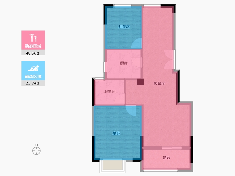 浙江省-金华市-光明东润-64.01-户型库-动静分区