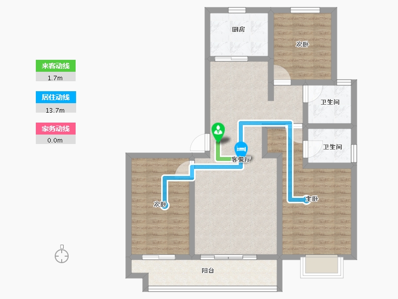 山东省-潍坊市-天骄一品-87.13-户型库-动静线