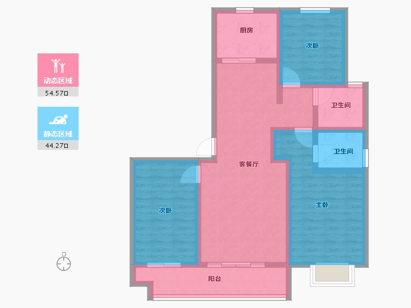 山东省-潍坊市-天骄一品-87.13-户型库-动静分区