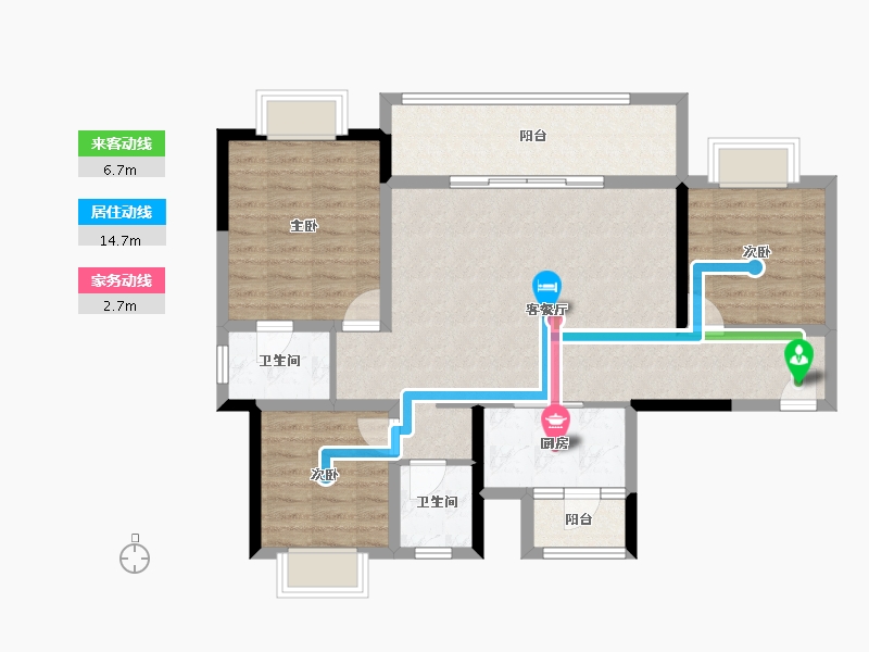 四川省-成都市-锦江绿道锦庐-91.07-户型库-动静线