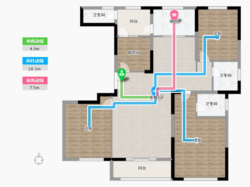 河南省-郑州市-正商宜家源-148.49-户型库-动静线