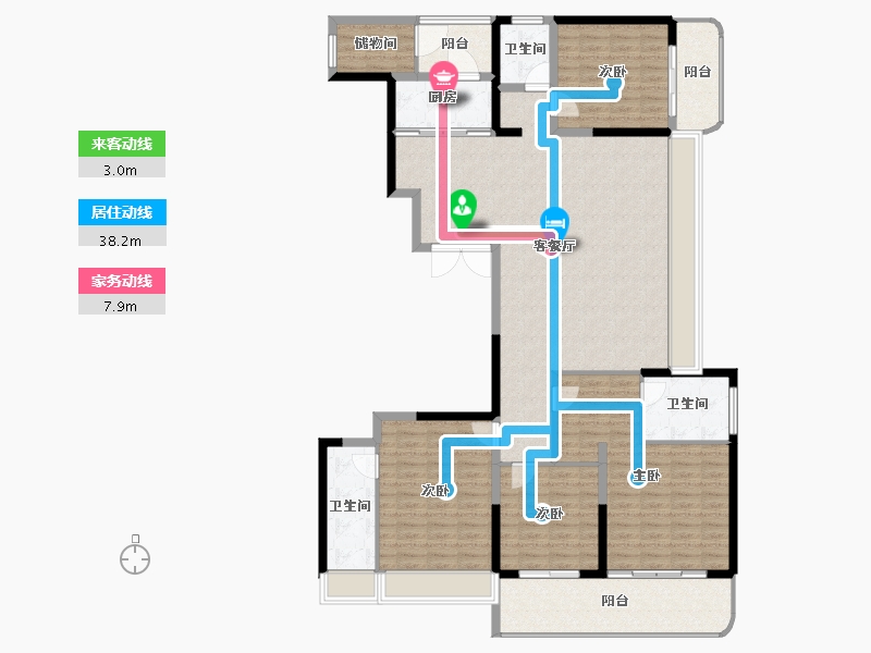 江苏省-常州市-燕湖壹號-165.09-户型库-动静线