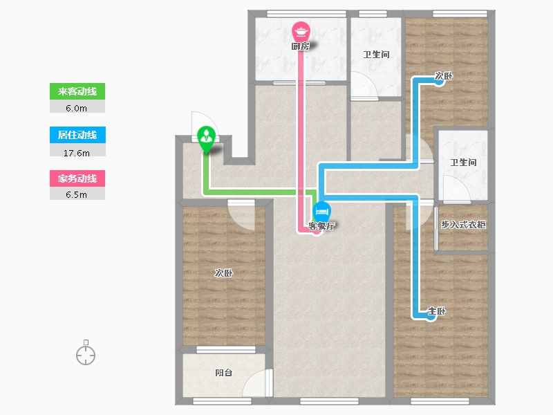 山东省-潍坊市-恒易·紫园-114.01-户型库-动静线