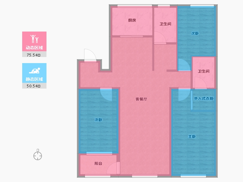 山东省-潍坊市-恒易·紫园-114.01-户型库-动静分区