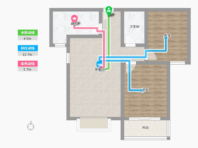 河北省-廊坊市-宏泰·龙河枫景-68.52-户型库-动静线