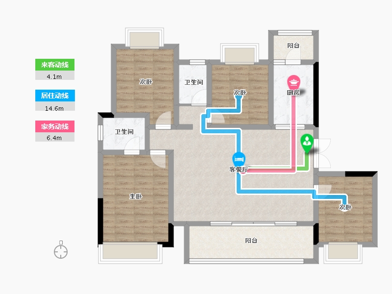 四川省-成都市-锦江绿道锦庐-108.97-户型库-动静线