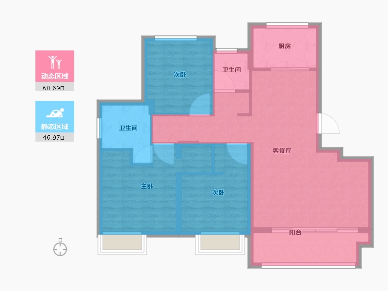 山东省-济南市-水发玉皇台-97.01-户型库-动静分区