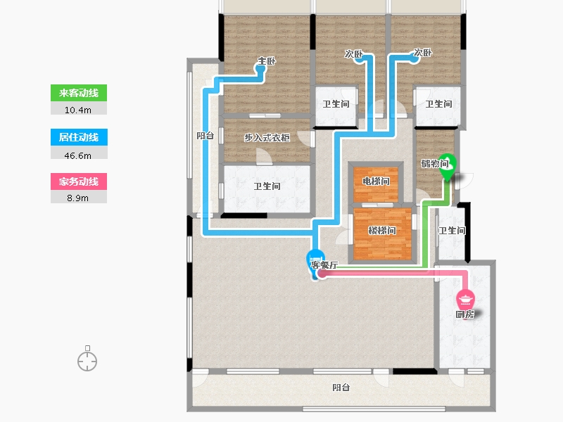 四川省-成都市-武侯金茂府-229.61-户型库-动静线