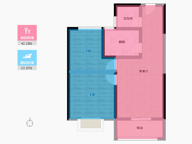 云南省-昆明市-华侨城公园悦府-57.96-户型库-动静分区