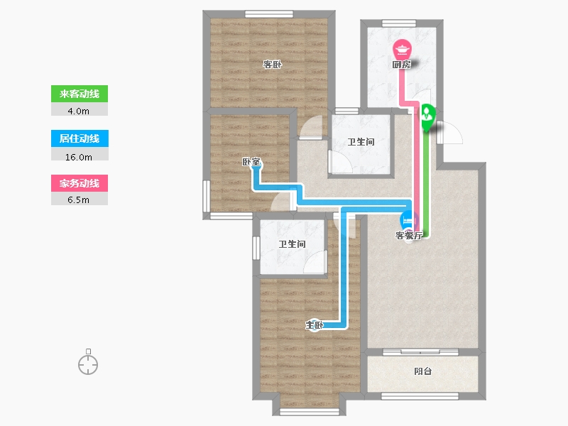 河北省-廊坊市-宏泰·龙河枫景-91.68-户型库-动静线