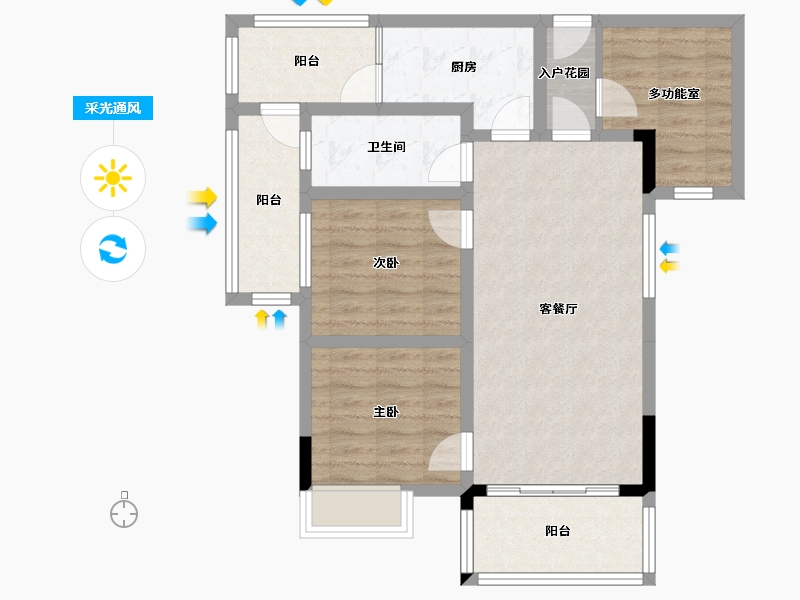 江西省-赣州市-台湾城-77.00-户型库-采光通风