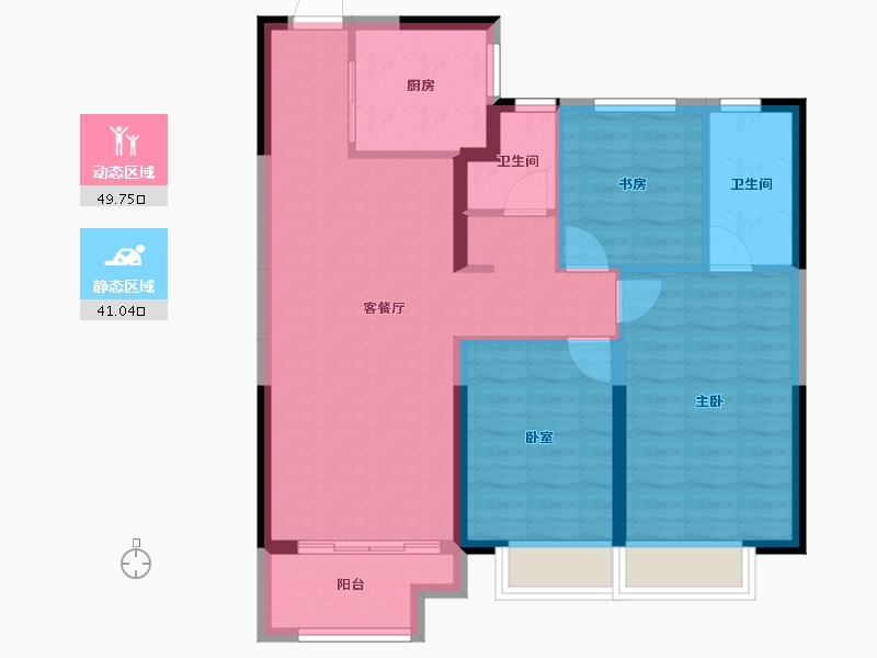 河南省-郑州市-亚星锦绣山河-81.46-户型库-动静分区