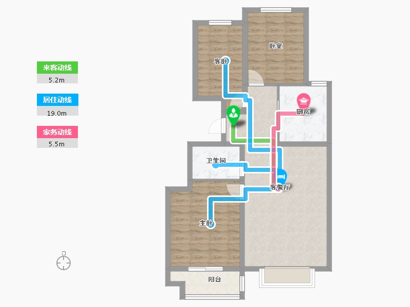 河北省-廊坊市-宏泰·龙河枫景-80.91-户型库-动静线