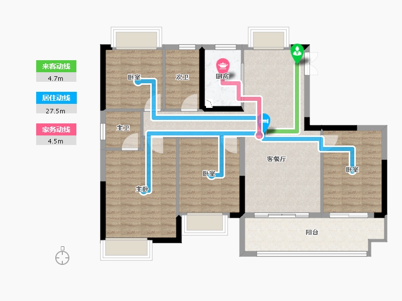 江西省-九江市-广隆·新松赣江铭著-100.59-户型库-动静线