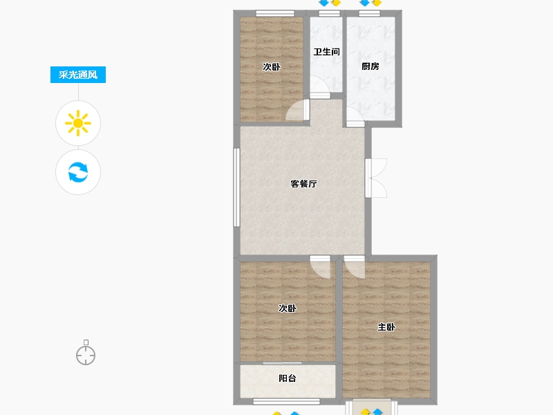 山东省-潍坊市-恒信·御峰-82.79-户型库-采光通风