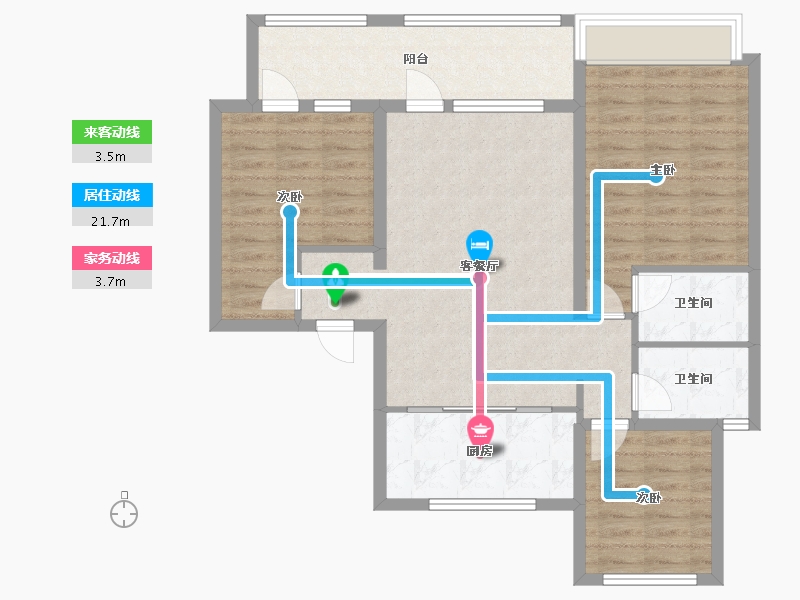 山东省-青岛市-旭辉银盛泰·正阳府-97.00-户型库-动静线