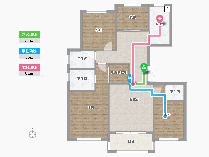 江苏省-徐州市-恒华长安府-108.09-户型库-动静线