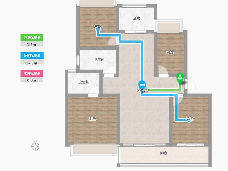 广东省-江门市-美的·樾山府-102.39-户型库-动静线