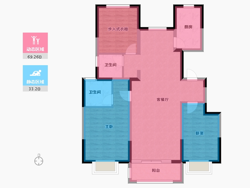 河北省-廊坊市-佳兆业·悦峰·群贤苑-91.34-户型库-动静分区