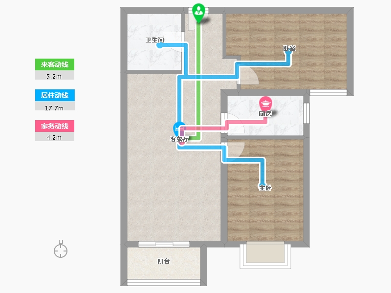 河北省-廊坊市-宏泰·龙河枫景-67.23-户型库-动静线