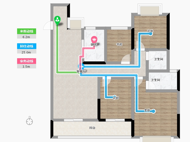 江西省-南昌市-九颂康瑞丨和园-101.34-户型库-动静线