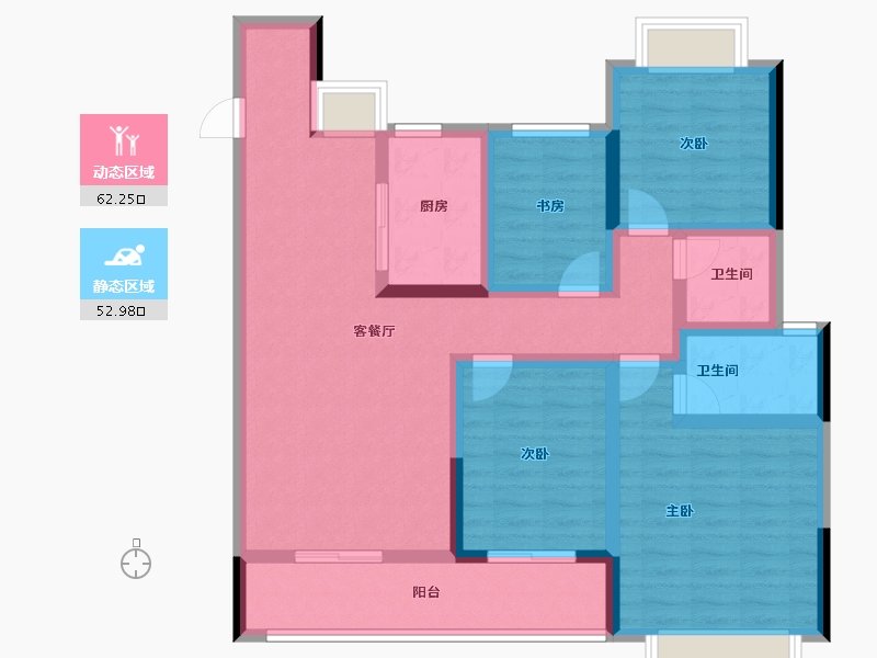 江西省-南昌市-九颂康瑞丨和园-101.34-户型库-动静分区