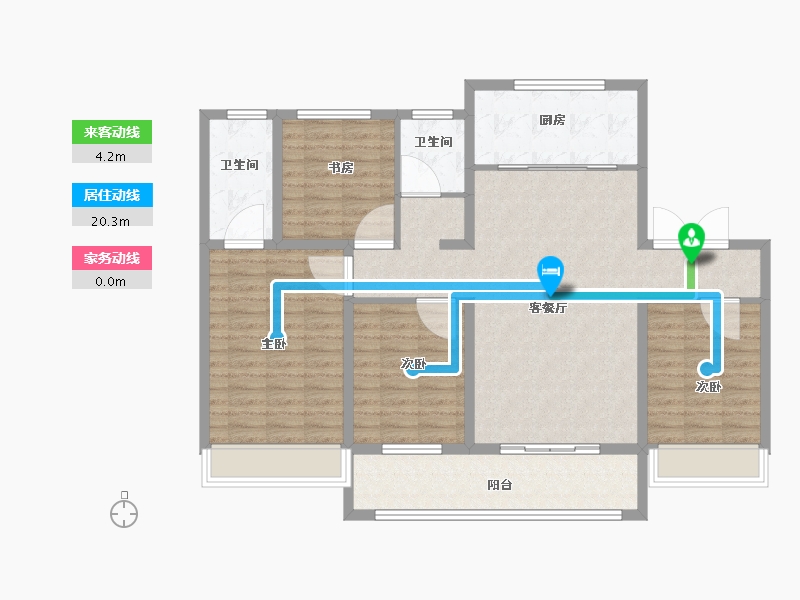 山东省-淄博市-淄江府-115.00-户型库-动静线