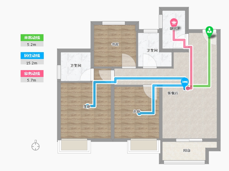 山东省-济南市-水发玉皇台-88.01-户型库-动静线