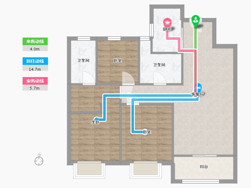 陕西省-西安市-融创东方宸院-89.00-户型库-动静线