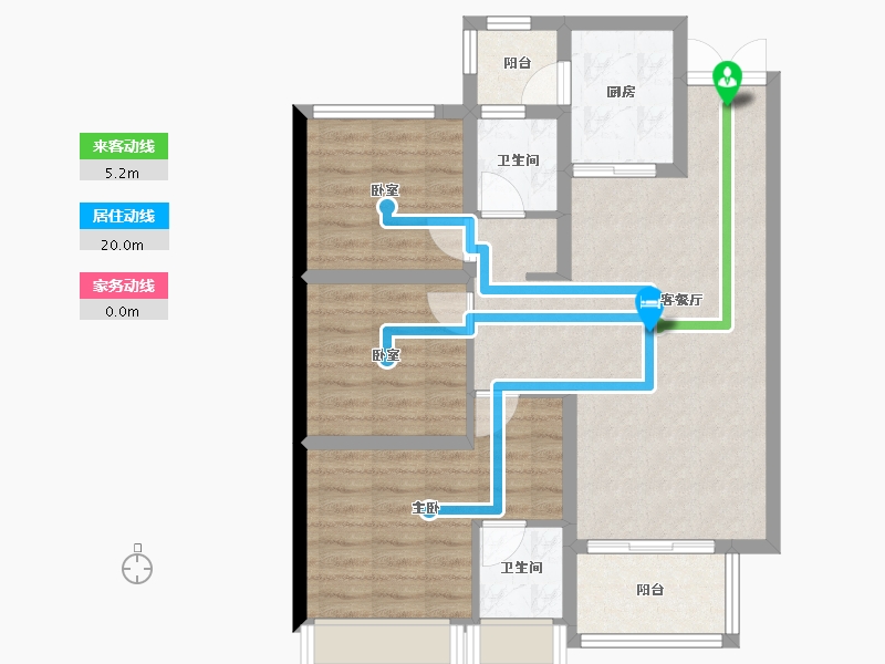 四川省-绵阳市-长虹城-77.00-户型库-动静线