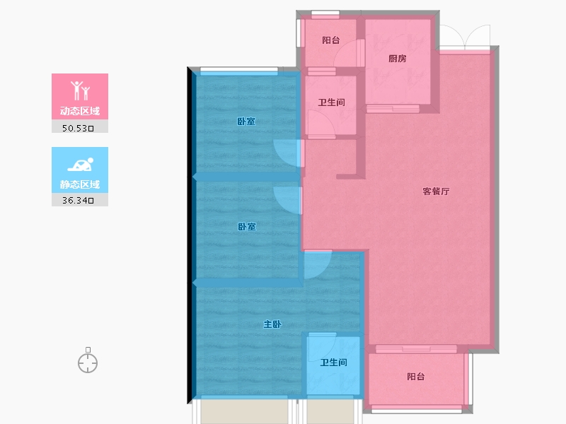 四川省-绵阳市-长虹城-77.00-户型库-动静分区