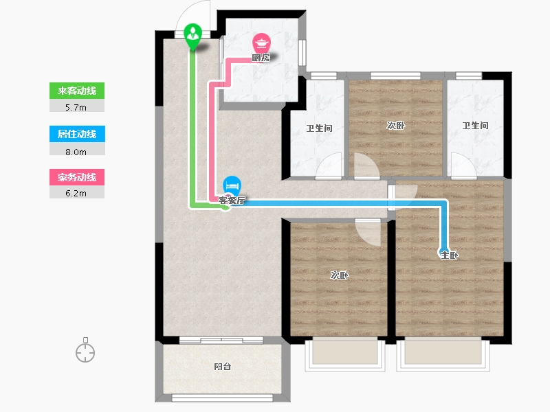 河南省-郑州市-东原阅城-90.40-户型库-动静线