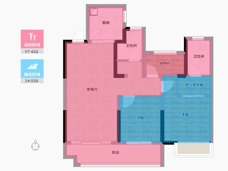 浙江省-湖州市-伟业观塘壹号-99.89-户型库-动静分区