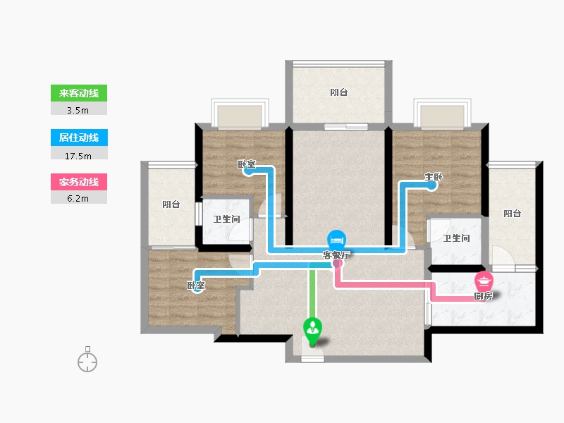 广东省-湛江市-君临世纪-90.26-户型库-动静线