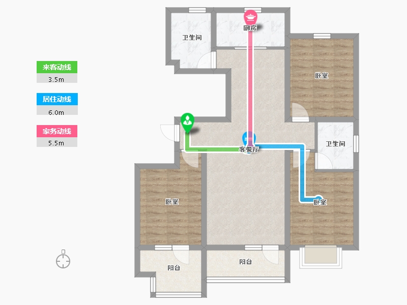 河北省-石家庄市-常山荣盛华府-91.13-户型库-动静线