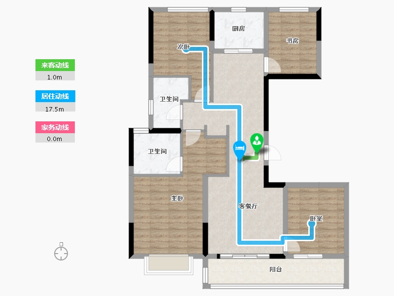 浙江省-宁波市-中交阳光城春风暴里-105.61-户型库-动静线