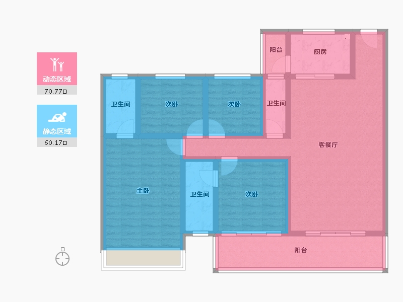 广东省-江门市-灏晟华园-116.04-户型库-动静分区