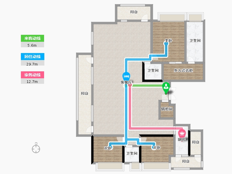 四川省-成都市-武侯金茂府-204.77-户型库-动静线