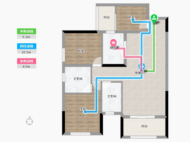 四川省-成都市-瀚城绿洲-84.66-户型库-动静线