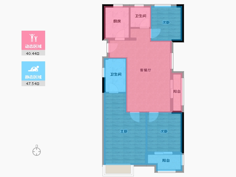 浙江省-金华市-万固文华园-79.20-户型库-动静分区