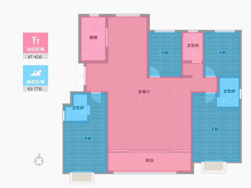 山东省-潍坊市-恒信·御峰-151.00-户型库-动静分区