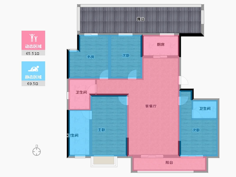 河南省-郑州市-清韵颐景苑-146.50-户型库-动静分区