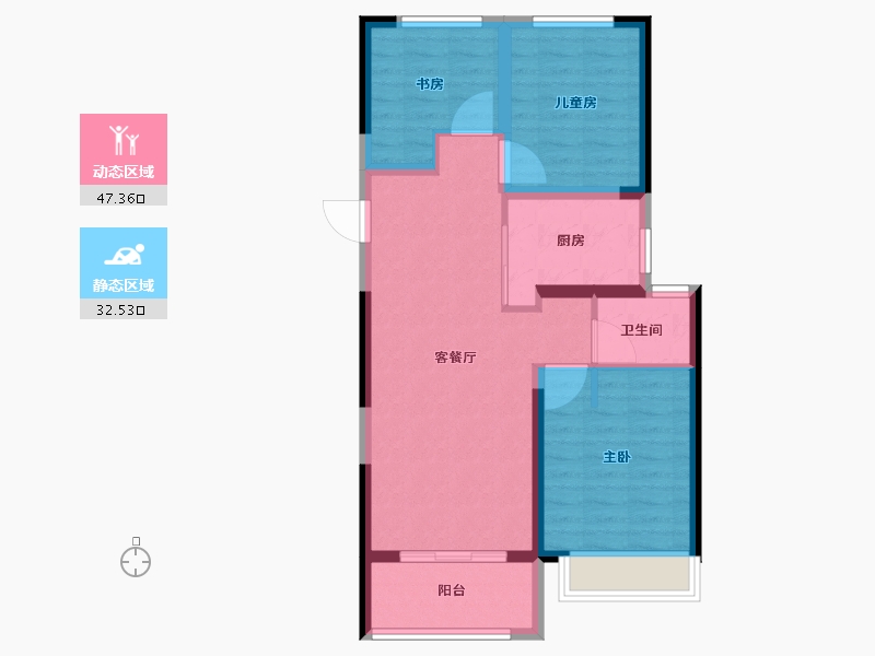 河南省-郑州市-东原阅城-71.20-户型库-动静分区