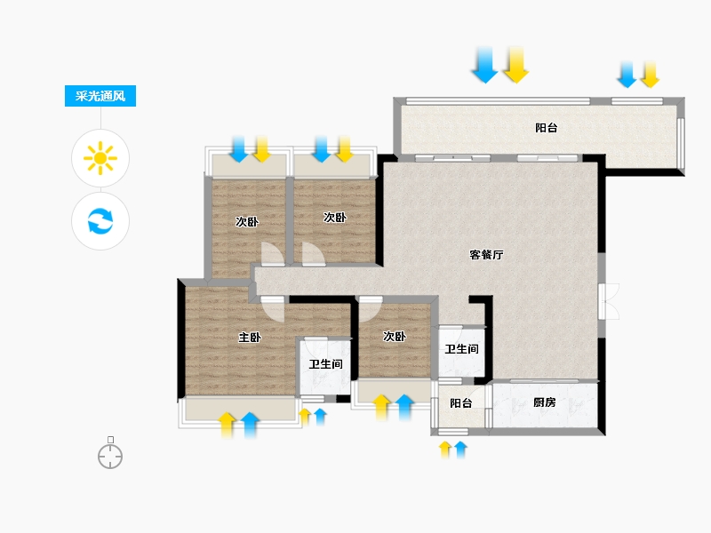 贵州省-黔南布依族苗族自治州-麒龙华府-131.00-户型库-采光通风