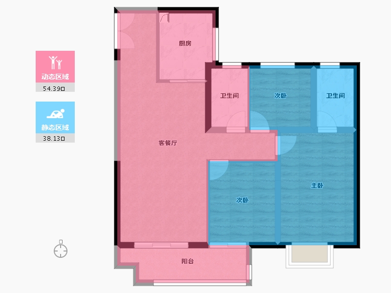 四川省-成都市-海伦堡玖悦府-82.90-户型库-动静分区