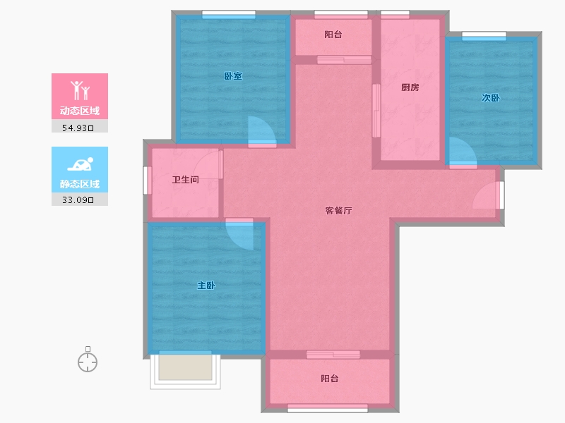 河北省-邢台市-凤凰城-110.00-户型库-动静分区