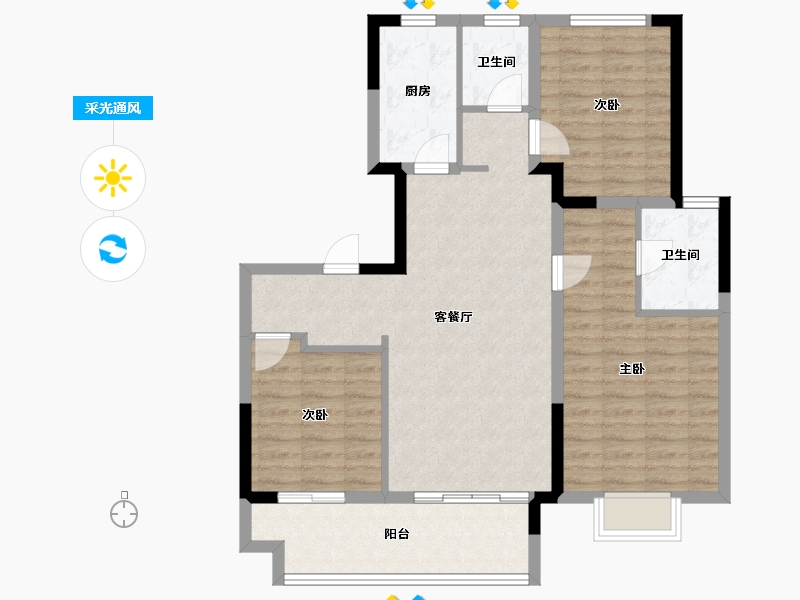 江苏省-镇江市-镇江金山铭著-92.01-户型库-采光通风