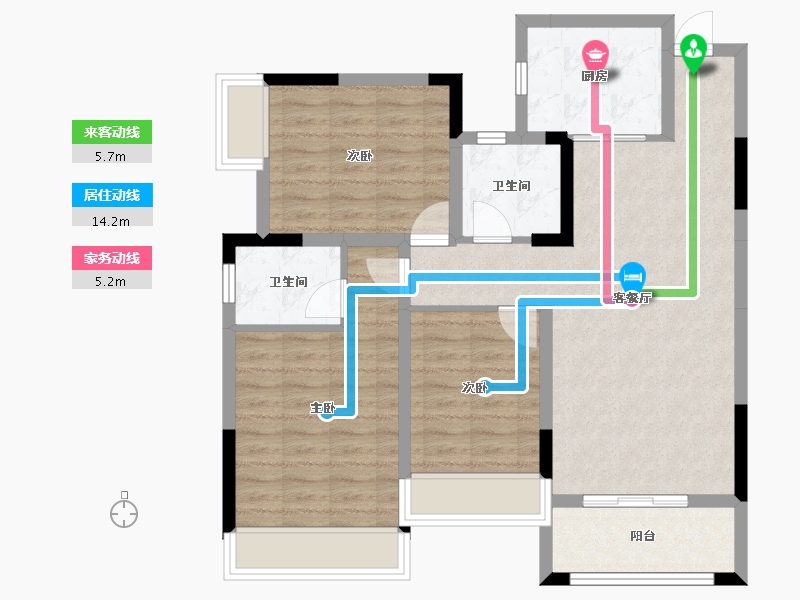 贵州省-贵阳市-御府壹号-87.93-户型库-动静线