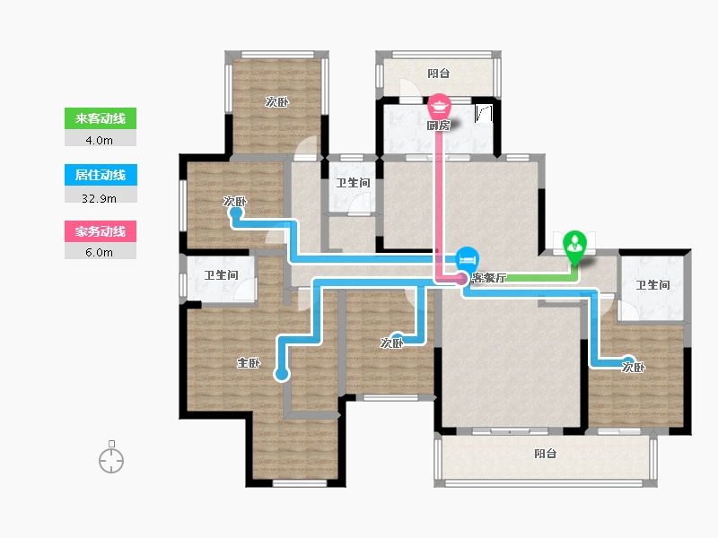 广西壮族自治区-南宁市-路桥锦绣城-210.00-户型库-动静线