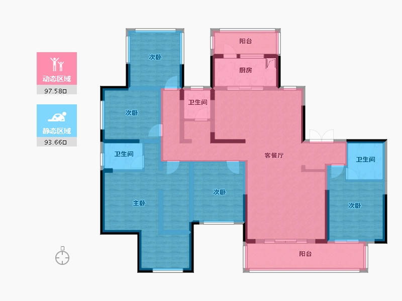 广西壮族自治区-南宁市-路桥锦绣城-210.00-户型库-动静分区